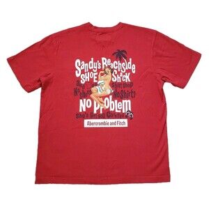 Vintage Y2K Abercrombie & Fitch Sandy Shoe Sz Medium Mens Red Double Side Pocket